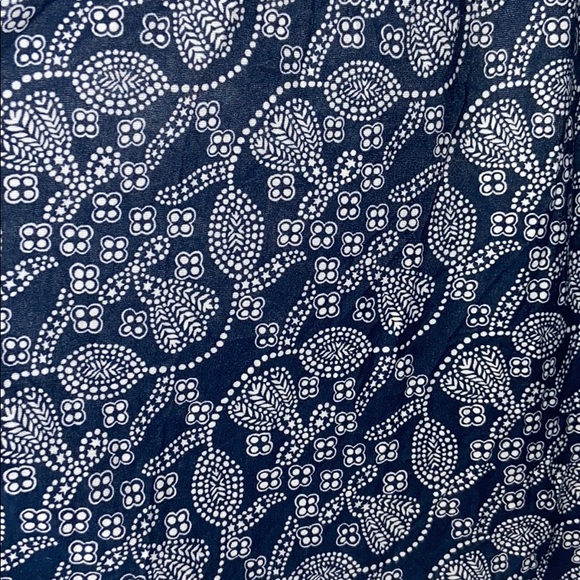 Juicy Couture Navy Paisley Scallop Sleeve Dress - Picture 3 of 4